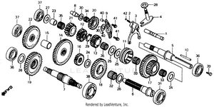 Reduction Primary Shaft + Countershaft Schematic