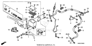 Front Brake Master Cylinder (trx300ex'01-'06) Schematic
