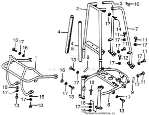 Grab Rail + Front Bumper + Roll Bar 77-80 Schematic