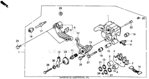 Rear Brake Caliper Schematic