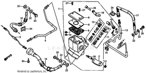 Brake Master Cylinder + Brake Hose Schematic