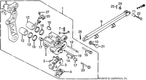 Rear Brake Caliper Schematic