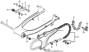 Swingarm + Chain Case Schematic