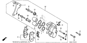 Front Brake Caliper Schematic