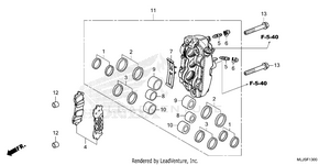 Left Front Brake Caliper Schematic