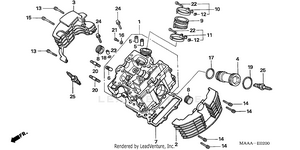 Front Cylinder Head Schematic