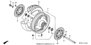 Front Wheel (vtx1800r/n) Schematic