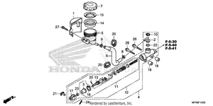Rear Brake Master        Cylinder Schematic