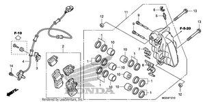 Right Front Brake Caliper Schematic