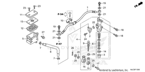 Rear Brake Master        Cylinder (1) Schematic