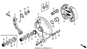 Rear Brake Panel 84-86 Schematic