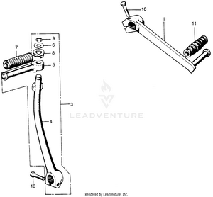 Change Pedal + Kick Starter Arm Schematic