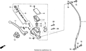 Fr. Brake Master Cyl. 92-97 Schematic