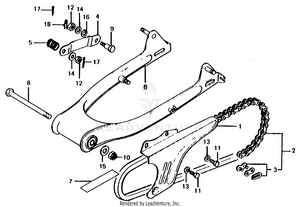 Swingarm + Chain Case Schematic