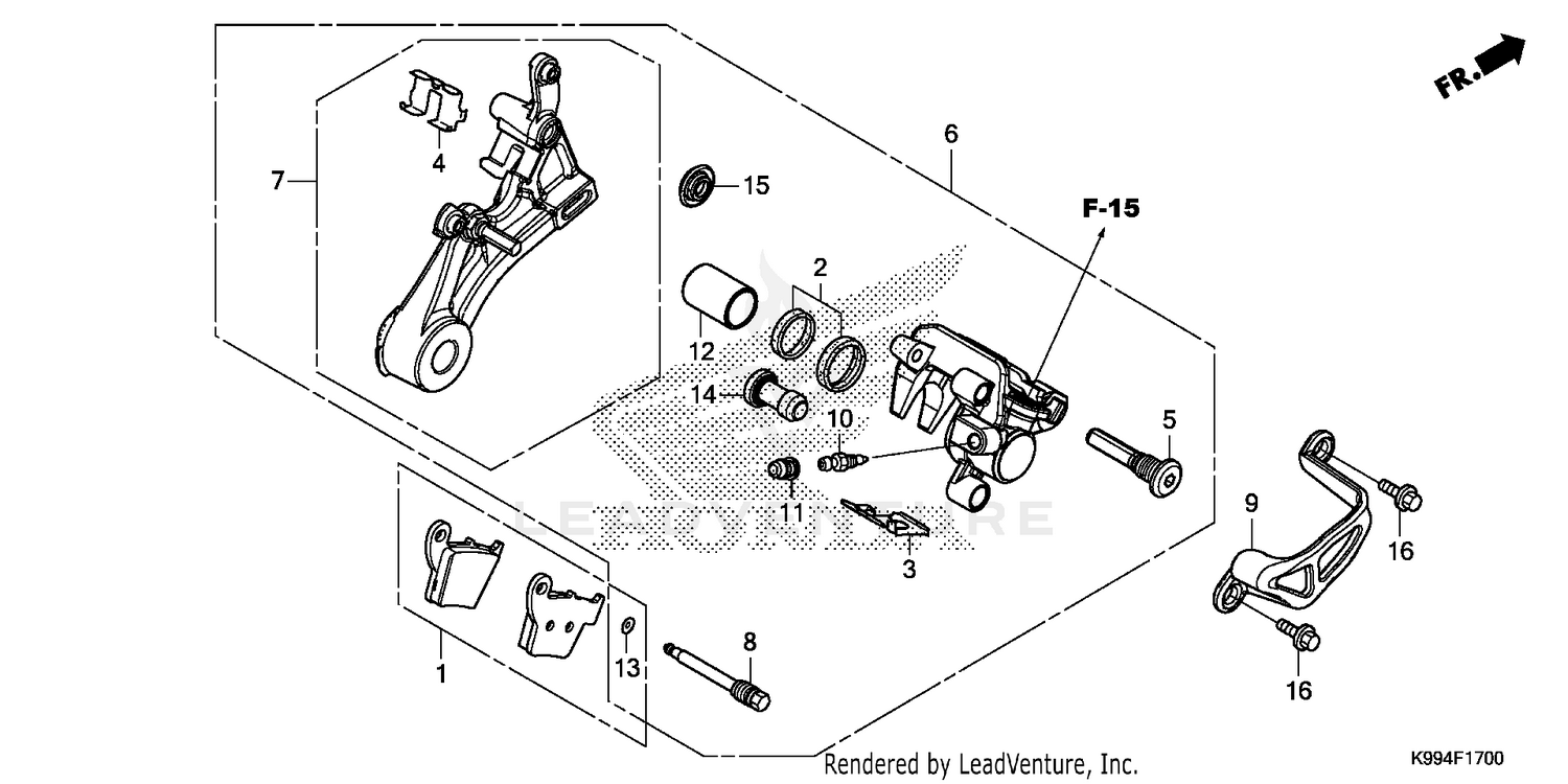 REAR BRAKE CALIPER