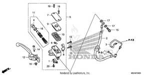 Front Brake Master Cylinder Schematic