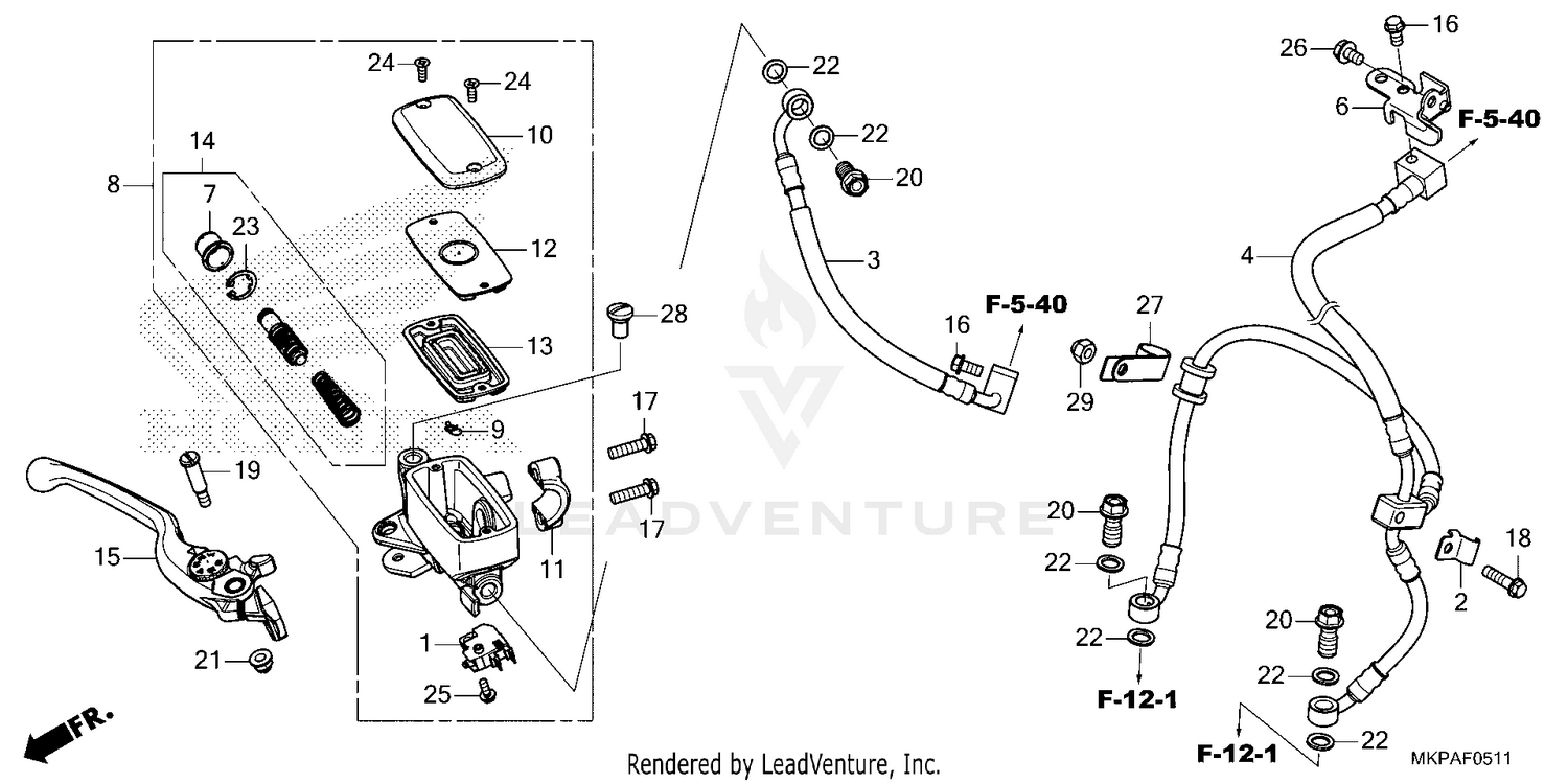 FRONT BRAKE MASTER       CYLINDER                 (CBR500RA'22/'23)
