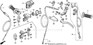 Handle Lever + Switches + Cables Schematic