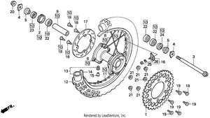 Rear Wheel 90-91 Schematic