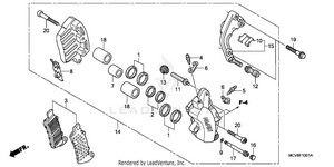 Left Front Brake Caliper Schematic