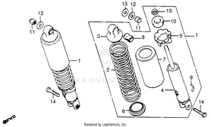 Rear Shock Absorber 81-82 Schematic