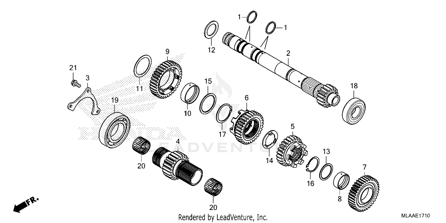 TRANSMISSION (MAINSHAFT) (CMX1100D/D2)