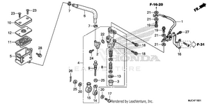 Rear Brake Master        Cylinder (cbr600ra) Schematic