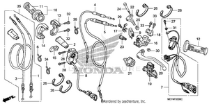 Handle Lever + Switch + Cable Schematic