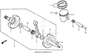 Crankshaft + Piston 81-82 Schematic