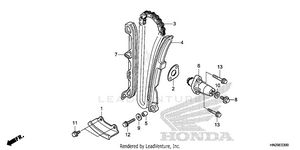 Cam Chain + Tensioner Schematic