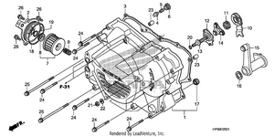 Front Crankcase Cover (trx500fm/fpm) Schematic