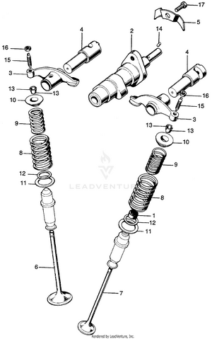 Camshaft + Valve Schematic