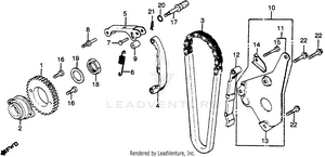 Cam Chain + Tensioner Schematic