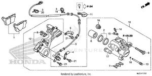 Rear Brake Caliper (2) Schematic