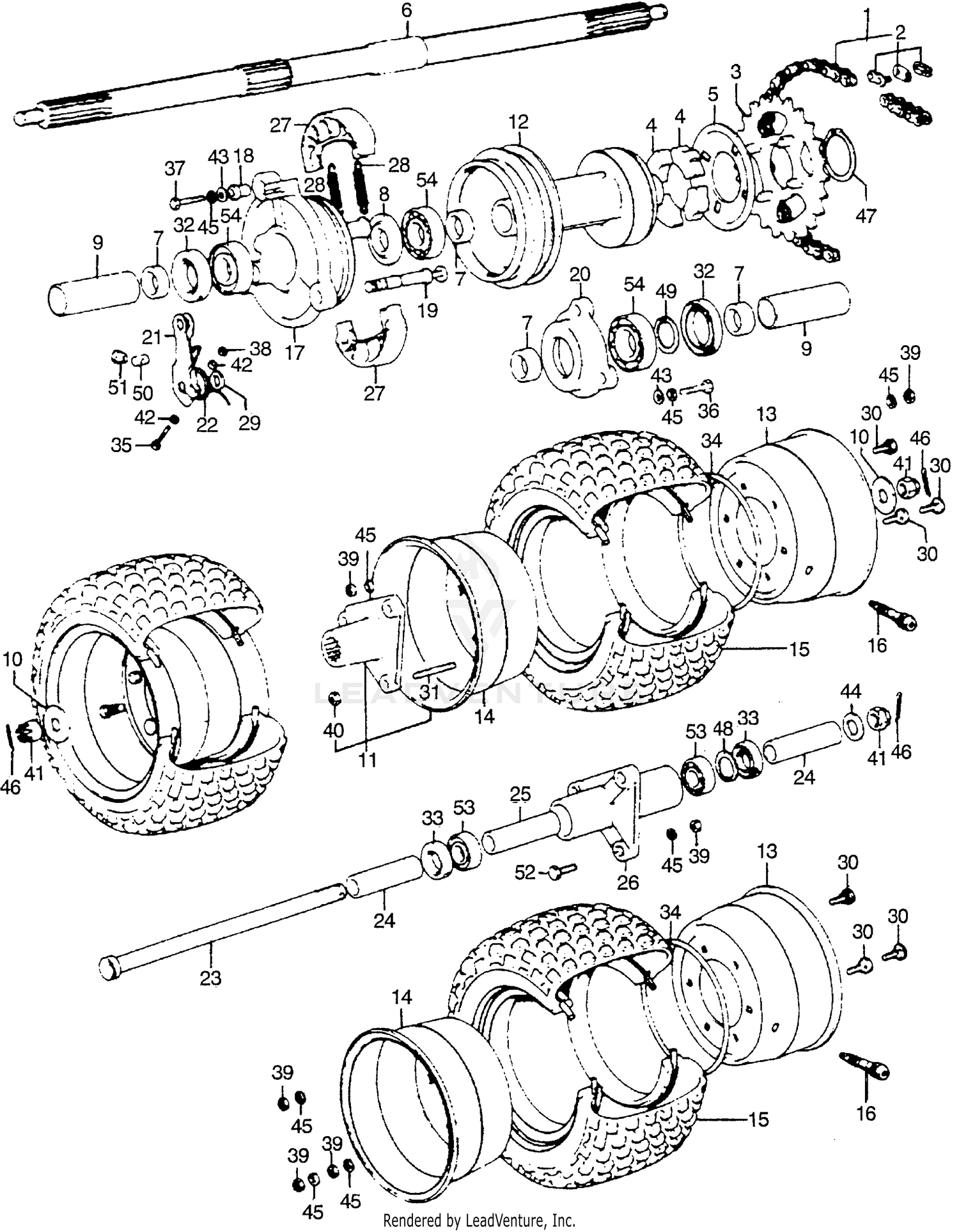 FRONT WHEEL@REAR WHEELS