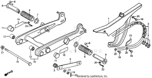 Swingarm + Chain Case Schematic