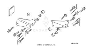 Chrome Backrest + Rear Carrier Attachment Schematic