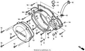 Right Crankcase Cover 90-91 Schematic