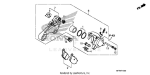 Rear Brake Caliper (1) Schematic