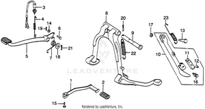 Change Pedal + Brake Pedal + Stand Schematic