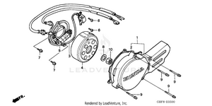 Left Crankcase Cover ('03-'04) Schematic