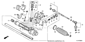 Steering Gear Box + Tie Rod Schematic