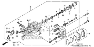 Rear Brake Caliper Schematic