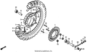 Rear Wheel 80-81 Schematic