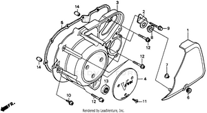 Left Crankcase Cover Schematic