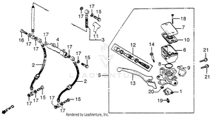 Front Brake Master Cylinder 81-82 Schematic
