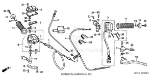 Handle Levers + Switches + Cables (trx500fa'01-'04/fga'04) Schematic