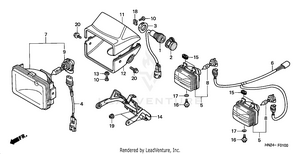 Headlight (trx500fa'01-'04/fga'04) Schematic