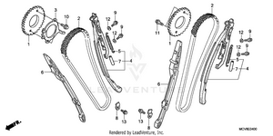 Cam Chain + Tensioner Schematic