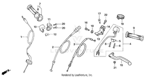 Handle Lever + Switch + Cable Schematic